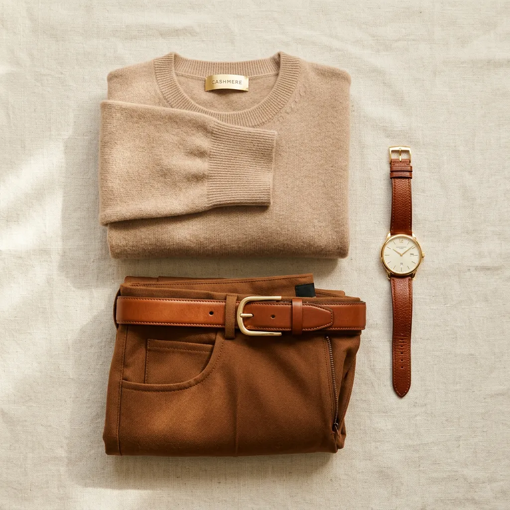 Composición de prendas y accesorios de temporada
