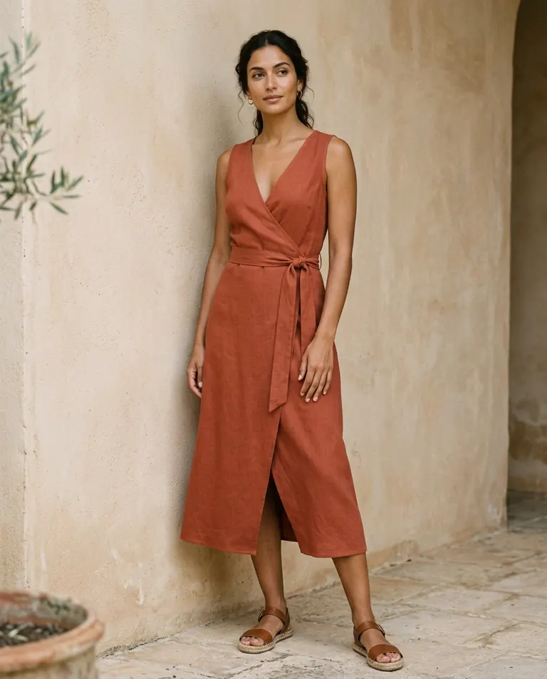 Vestido Midi Cruzado